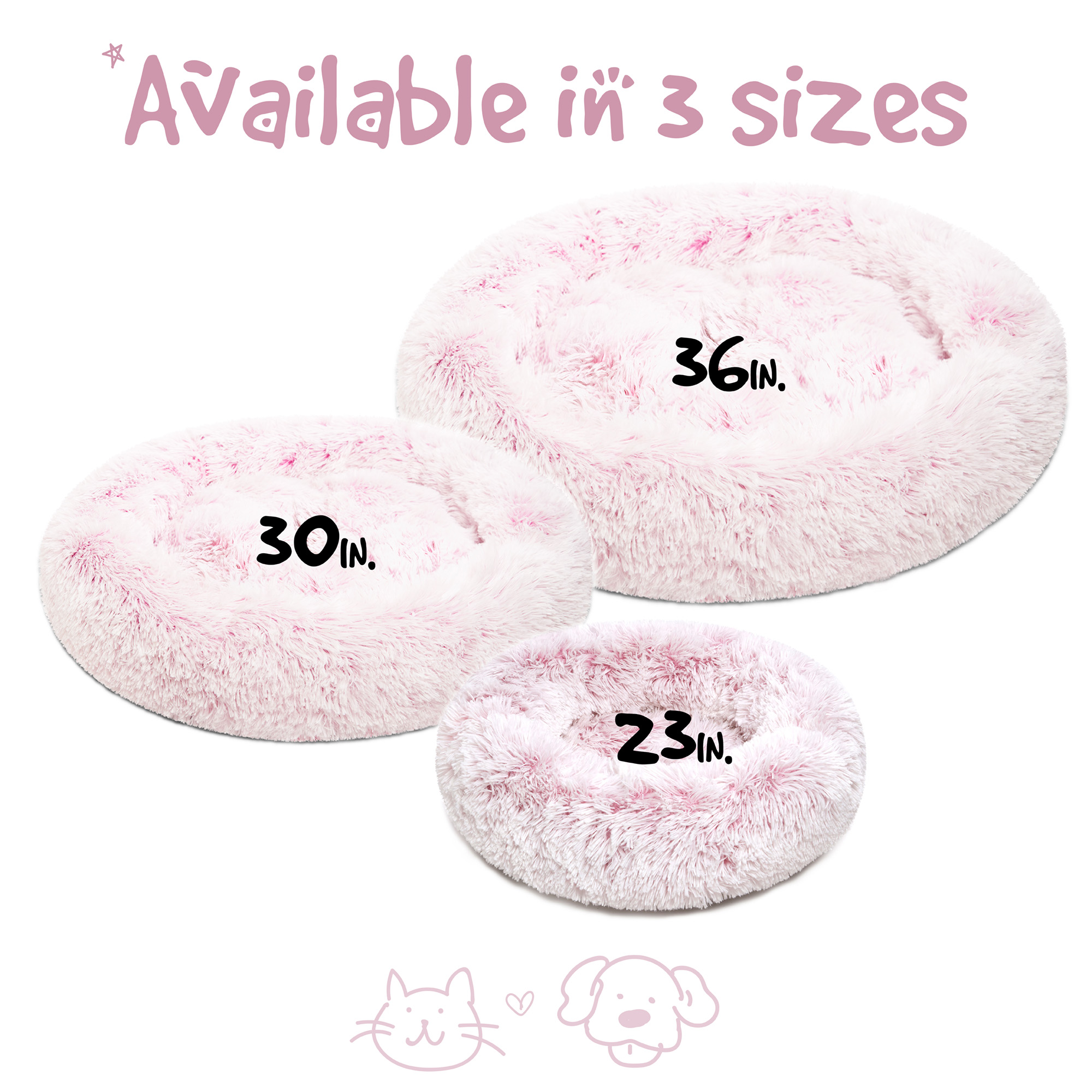 Friends Forever Coco Cat Bed Faux Fur Dog Beds for Medium Small Dogs - Self for sale online | eBay