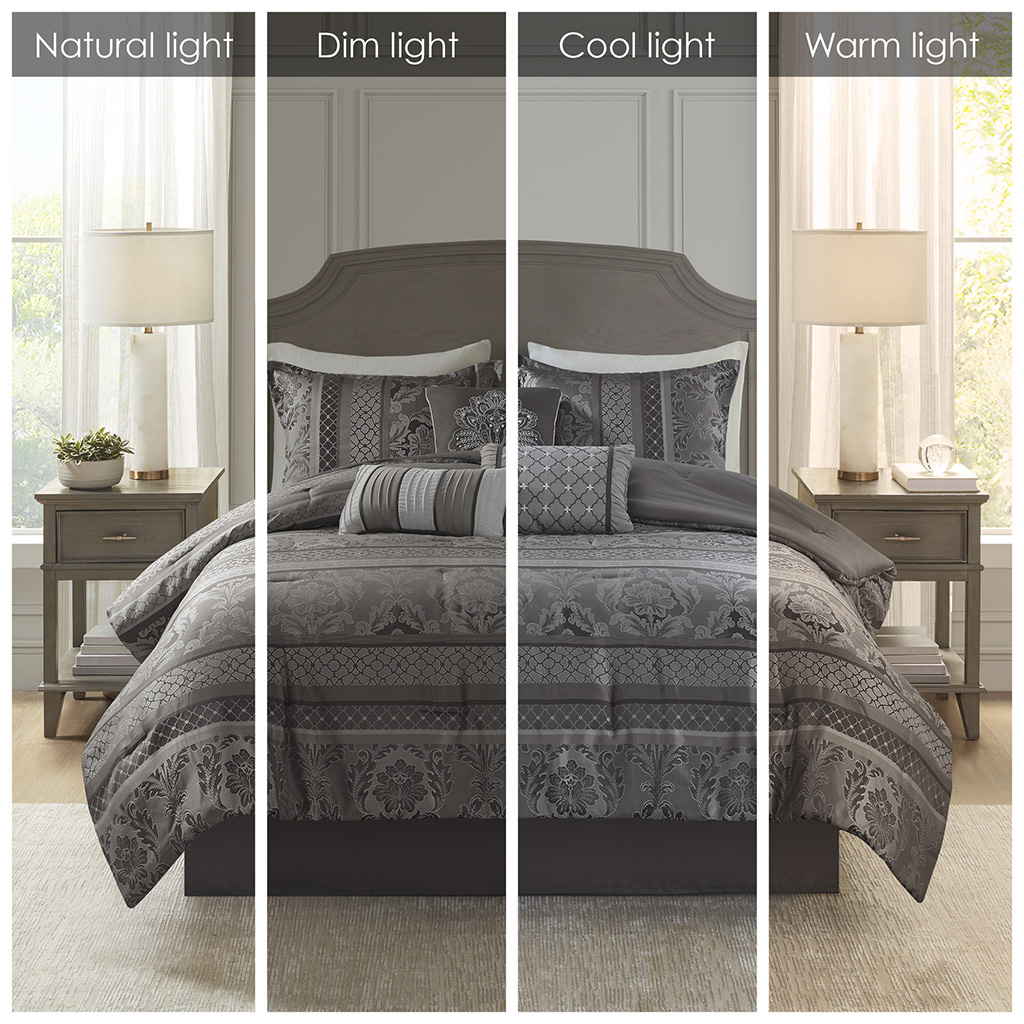 Madison Park Bellagio 7 Piece Jacquard Comforter Set eBay