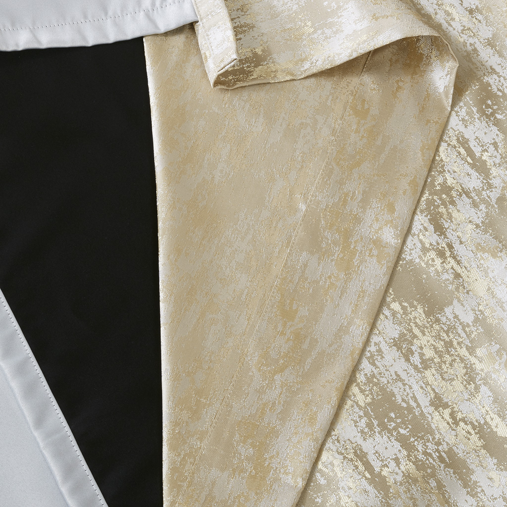 Fashion Jacquard Dual Face Lined Total Blackout Rod Pocket/Back Tab Window Panel - Picture 12 of 25