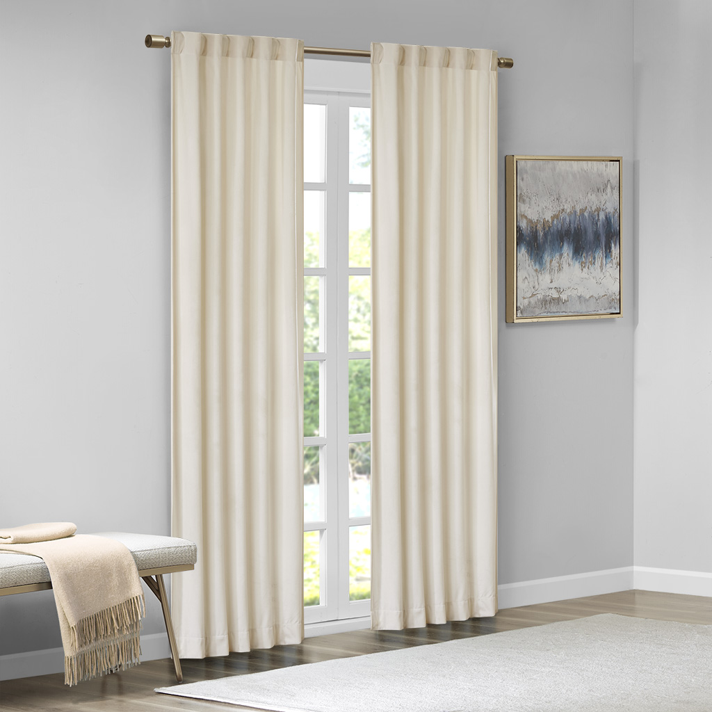 510 Design Colt Room Darkening Poly Velvet Rod Pocket/Back Tab Curtain Panel - Picture 41 of 53