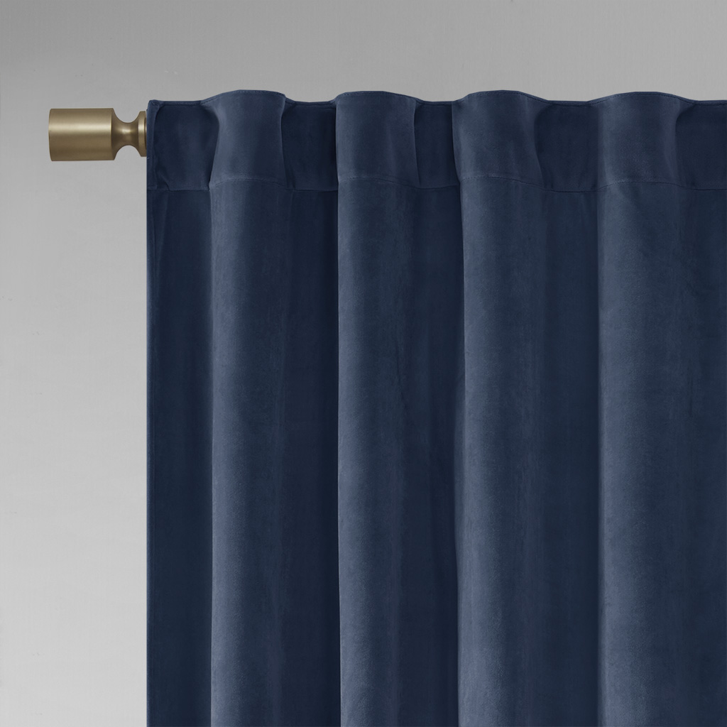510 Design Colt Room Darkening Poly Velvet Rod Pocket/Back Tab Curtain Panel - Picture 29 of 53