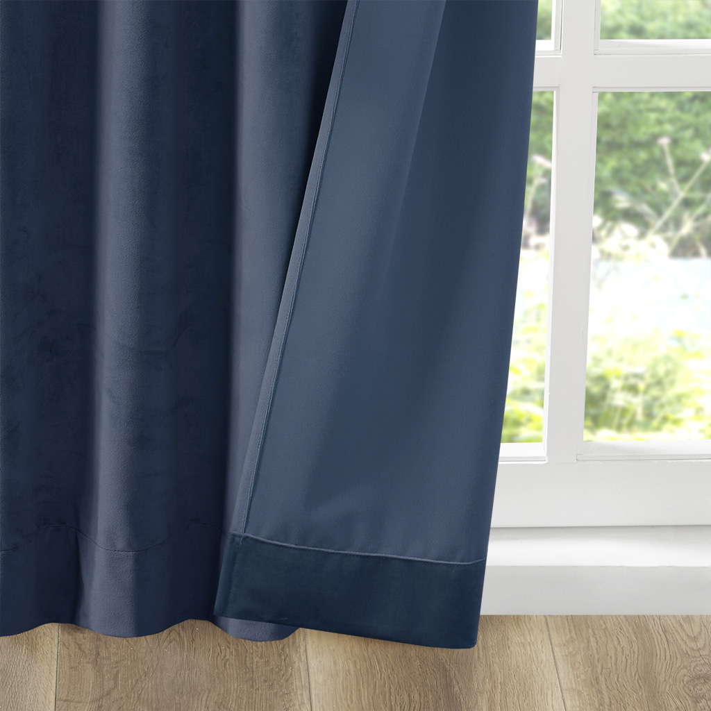 510 Design Colt Room Darkening Poly Velvet Rod Pocket/Back Tab Curtain Panel - Picture 31 of 53