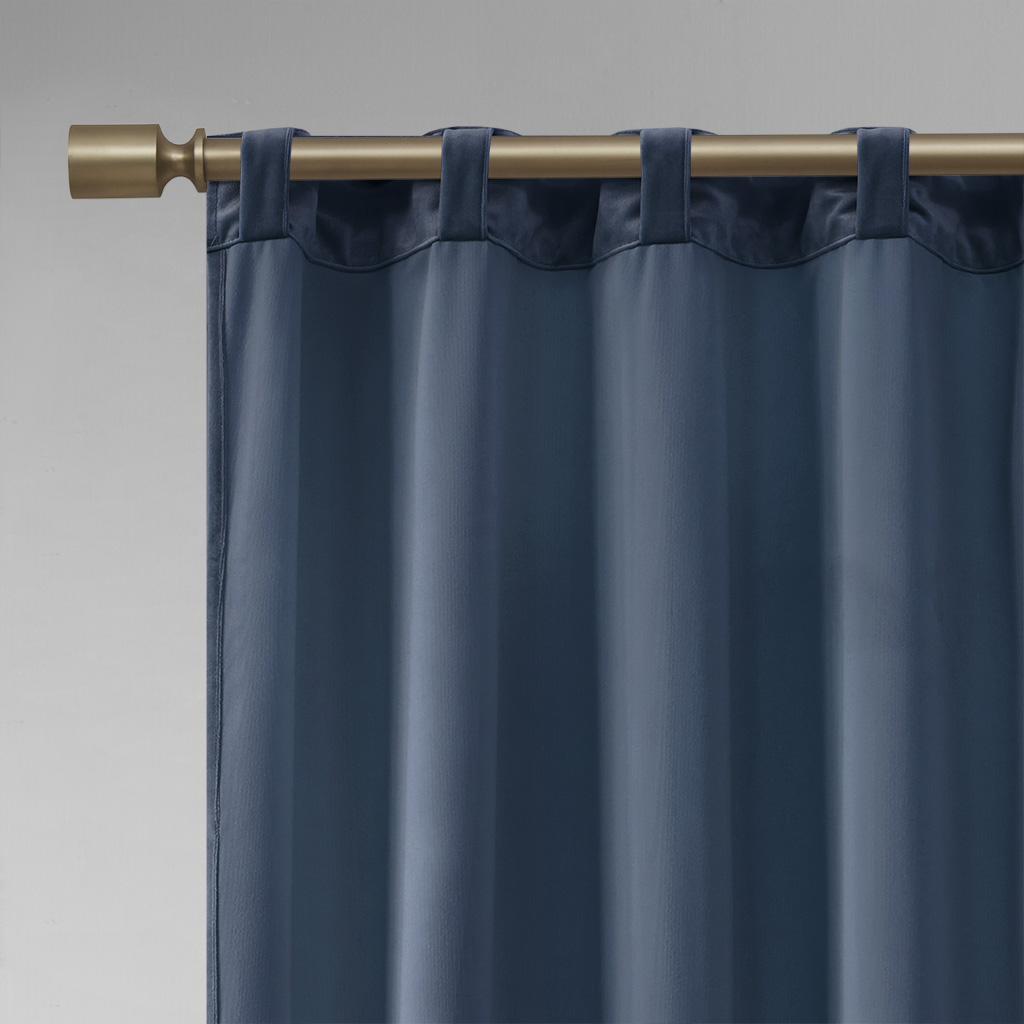 510 Design Colt Room Darkening Poly Velvet Rod Pocket/Back Tab Curtain Panel - Picture 28 of 53