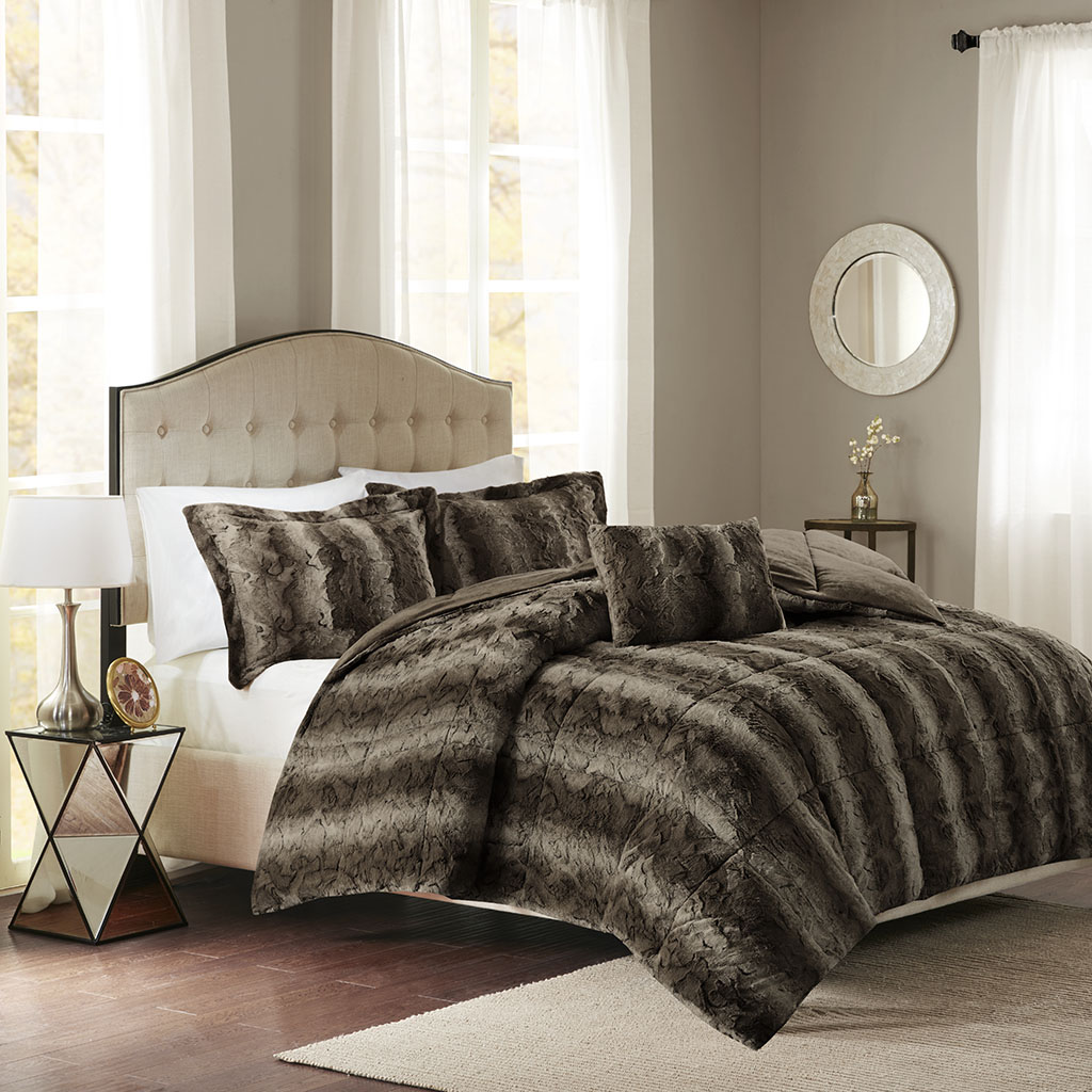 Madison Park Zuri Faux Fur Comforter 