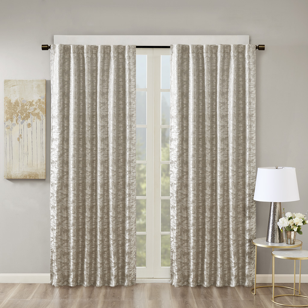 Fashion Jacquard Dual Face Lined Total Blackout Rod Pocket/Back Tab Window Panel - Picture 14 of 25