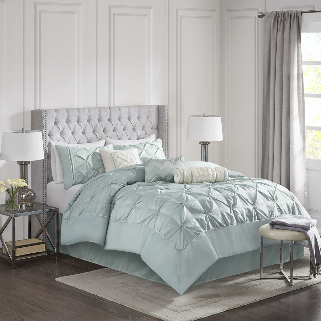 Bed Comforter Set 104 X 92 Inch Seafoam, King Size Bed Comforter Size