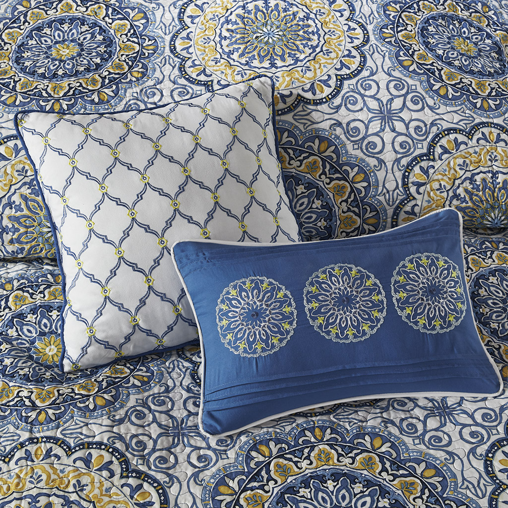 Juego de edredón reversible Madison Park Tánger de 6 piezas con almohadas - Imagen 8 de 25