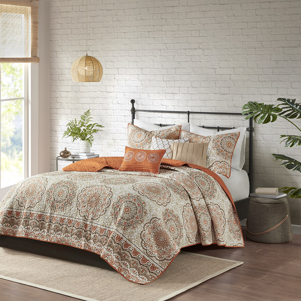 Juego de edredón reversible Madison Park Tánger de 6 piezas con almohadas - Imagen 14 de 25