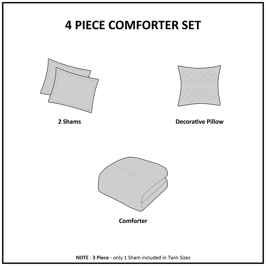 thumbnail 15 - Madison Park Celeste 5 Piece Comforter Set