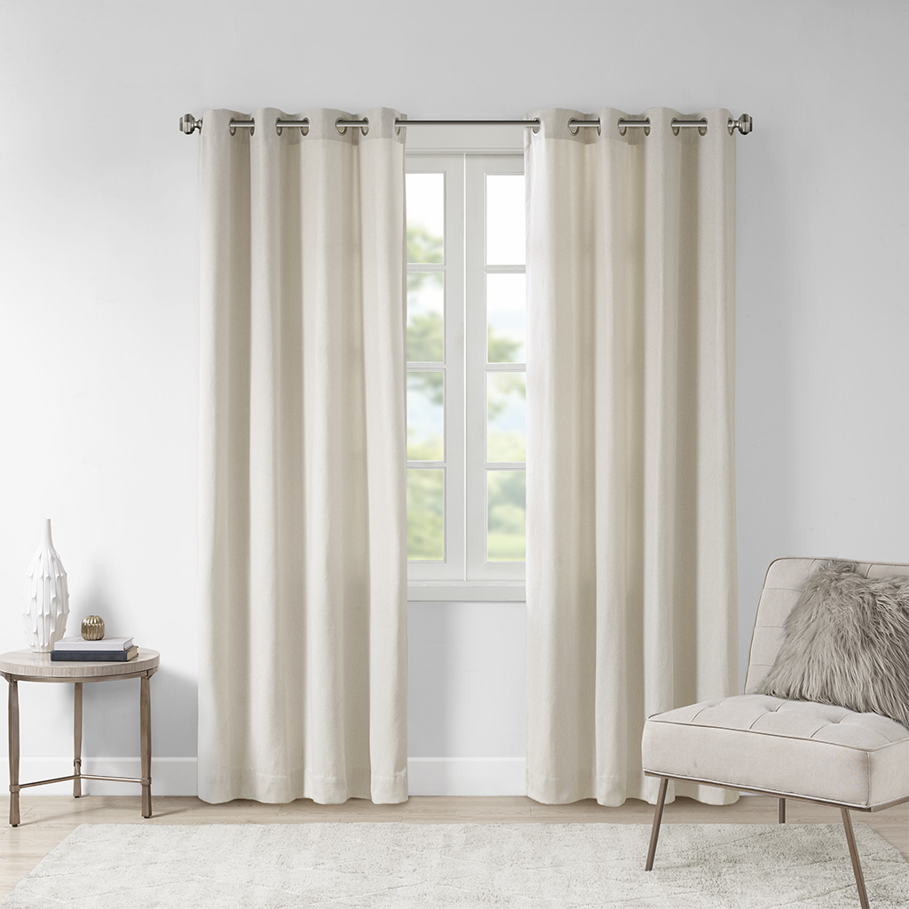 Madison Park Englewood Solid Piece Dyed Grommet Top Curtain