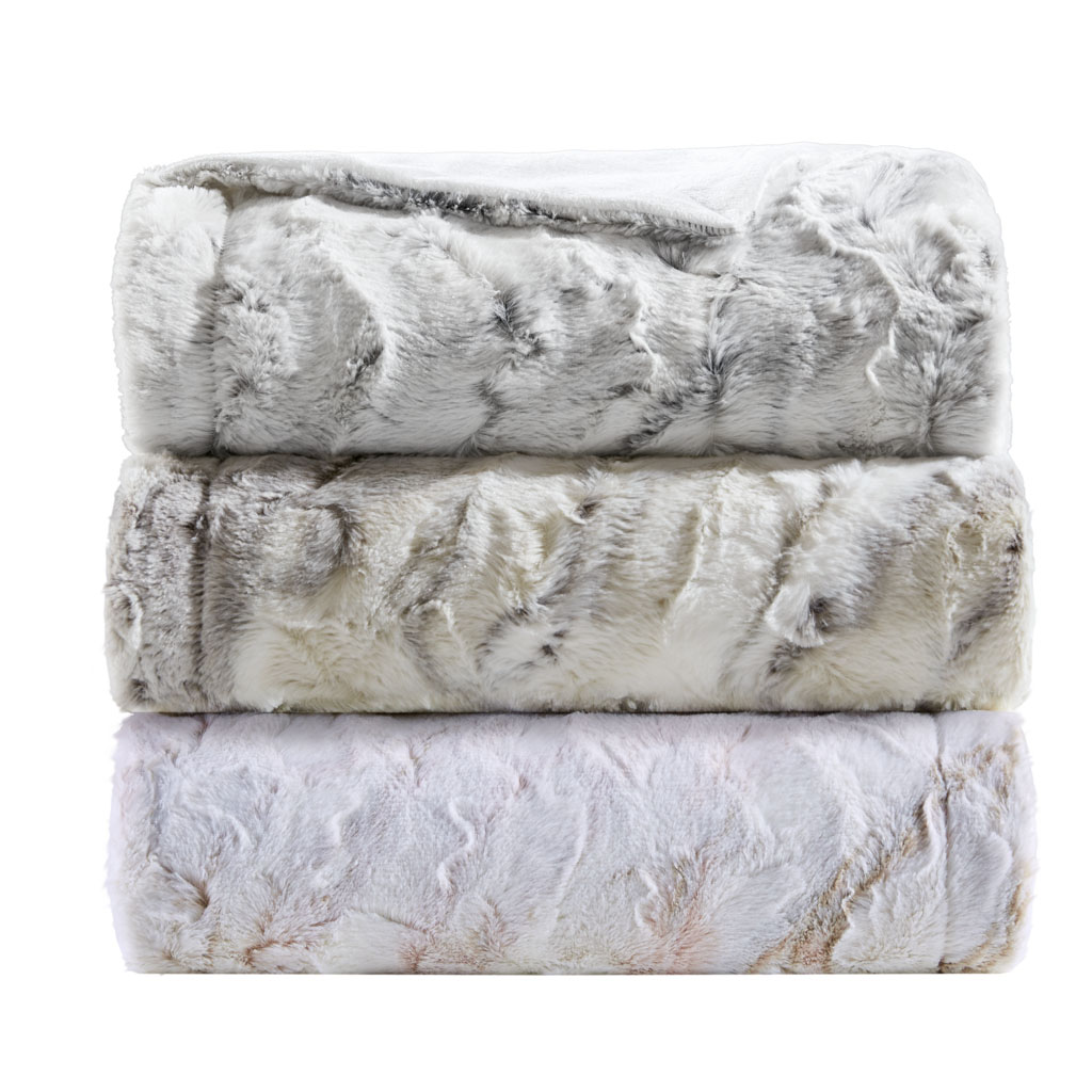 Madison Park Sachi Oversized Faux Fur Throw 60x70