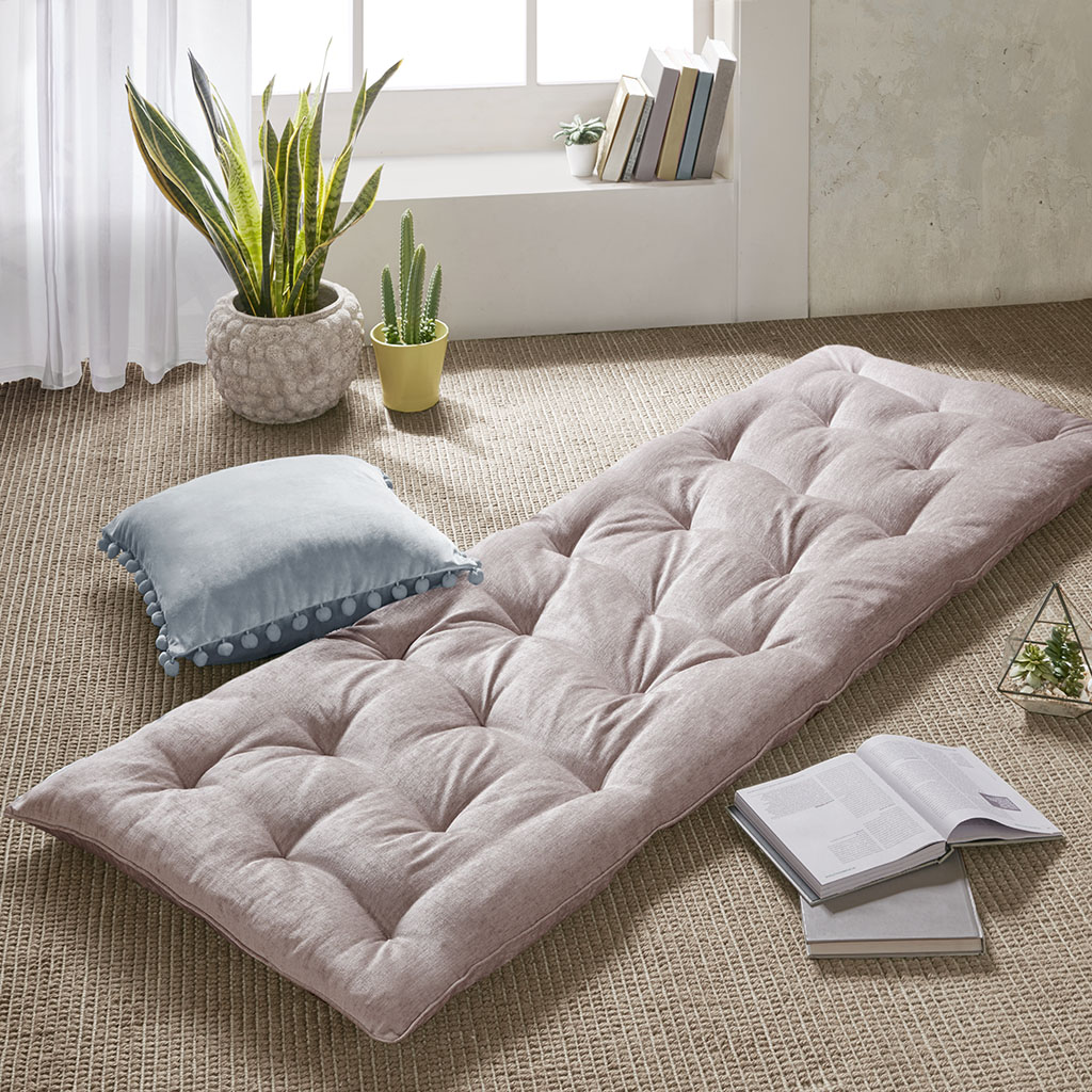 Intelligent Design Poly Chenille Lounge Floor Portable Pillow Cushion 27" x 74" - Picture 18 of 22