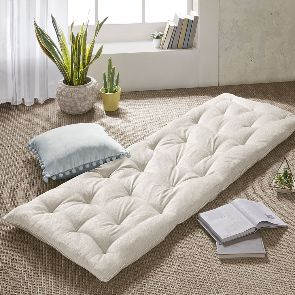 Intelligent Design Poly Chenille Lounge Floor Portable Pillow Cushion 27" x 74" - Picture 8 of 22