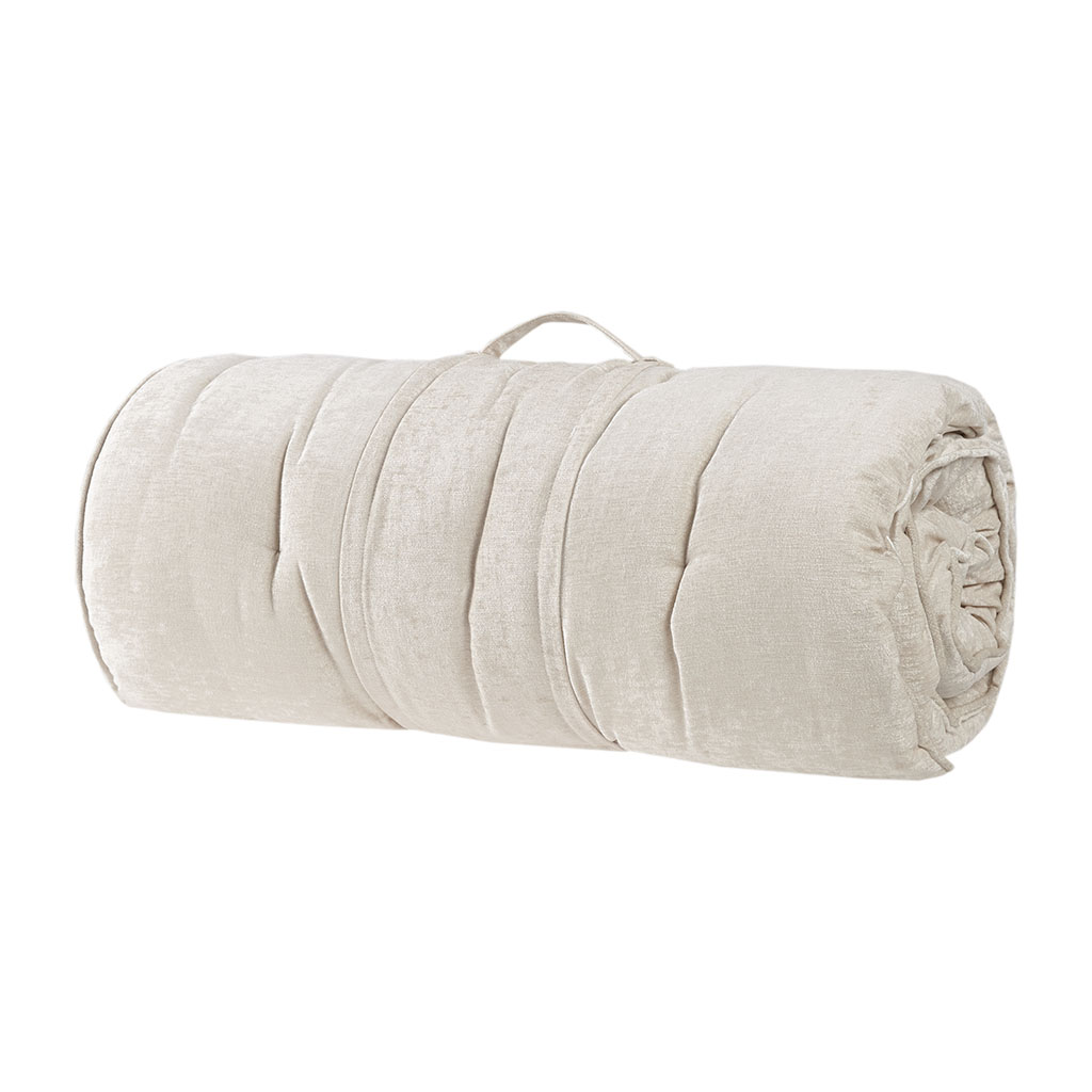 Intelligent Design Poly Chenille Lounge Floor Portable Pillow Cushion 27" x 74" - Picture 7 of 22