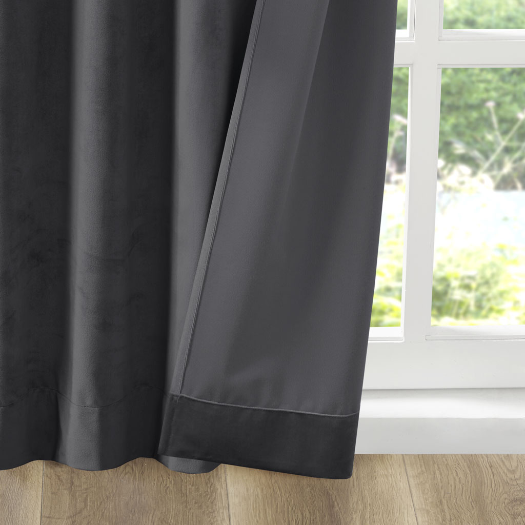 510 Design Colt Room Darkening Poly Velvet Rod Pocket/Back Tab Curtain Panel - Picture 11 of 53