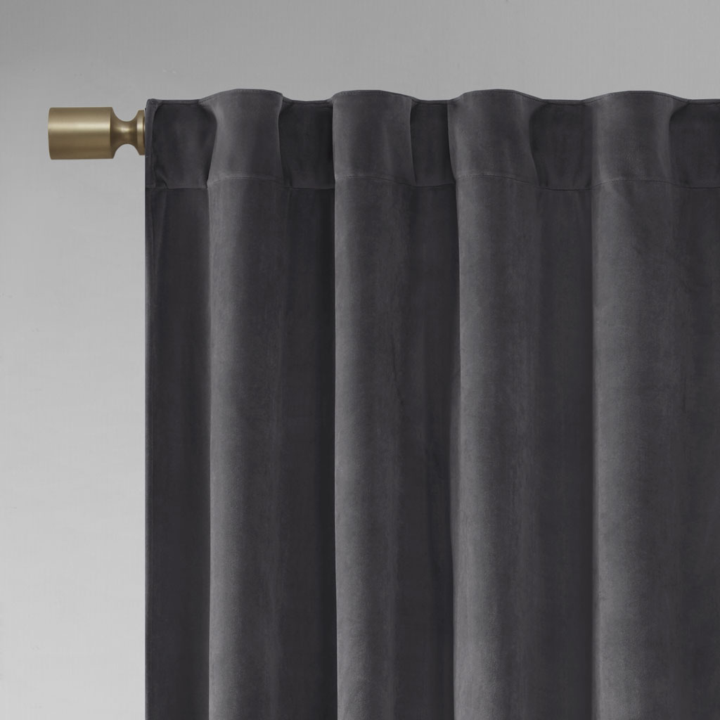 510 Design Colt Room Darkening Poly Velvet Rod Pocket/Back Tab Curtain Panel - Picture 9 of 53
