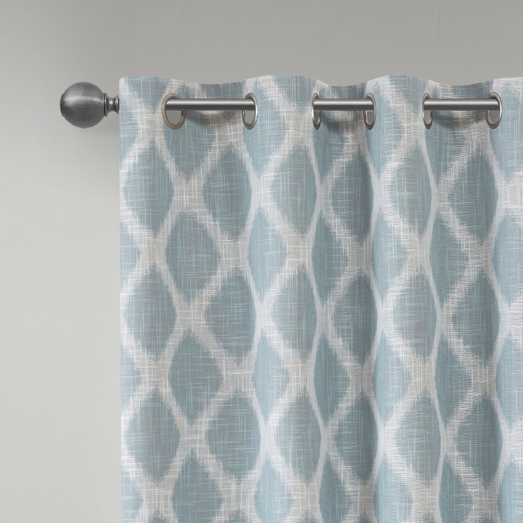 SunSmart Blakesly Printed Ikat Blackout Curtain Panel 50x84 50x95 - Picture 19 of 36