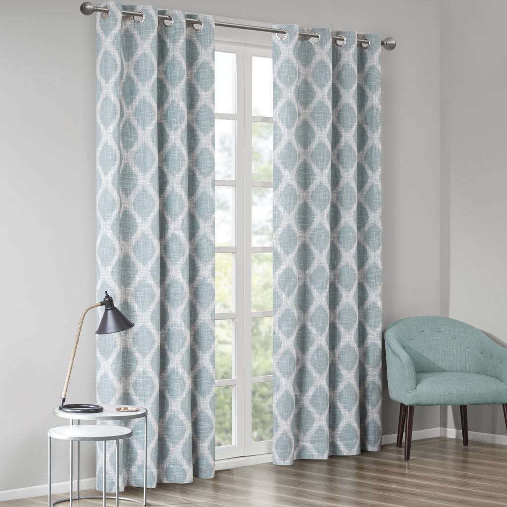 SunSmart Blakesly Printed Ikat Blackout Curtain Panel 50x84 50x95 - Picture 18 of 36