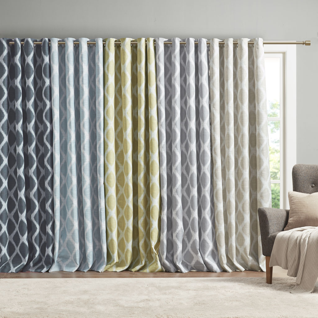 SunSmart Blakesly Printed Ikat Blackout Curtain Panel 50x84 50x95 - Picture 15 of 36