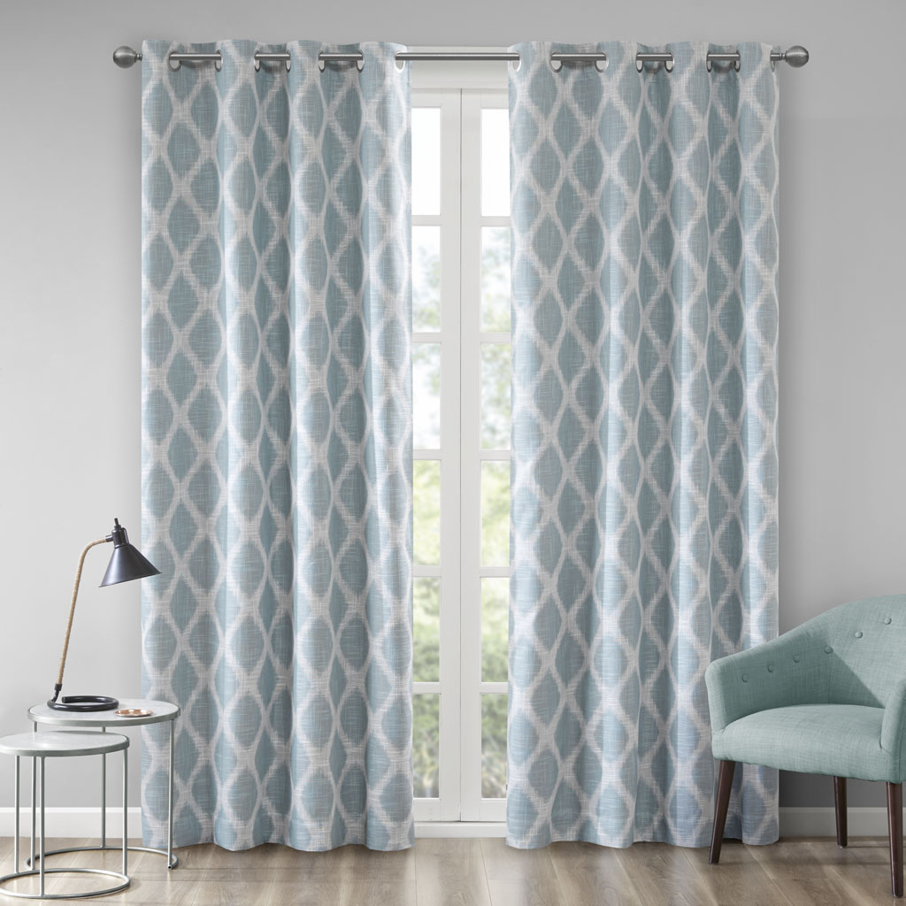 SunSmart Blakesly Printed Ikat Blackout Curtain Panel 50x84 50x95 - Picture 14 of 36