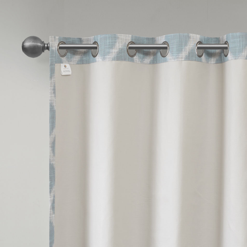 SunSmart Blakesly Printed Ikat Blackout Curtain Panel 50x84 50x95 - Picture 22 of 36