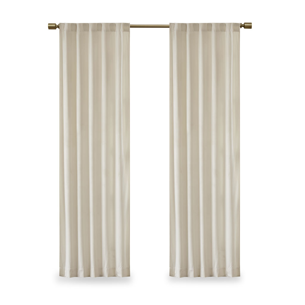 510 Design Colt Room Darkening Poly Velvet Rod Pocket/Back Tab Curtain Panel - Picture 42 of 53