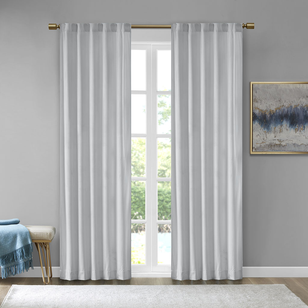 510 Design Colt Room Darkening Poly Velvet Rod Pocket/Back Tab Curtain Panel - Picture 12 of 53
