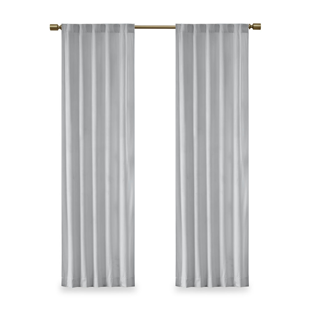 510 Design Colt Room Darkening Poly Velvet Rod Pocket/Back Tab Curtain Panel - Picture 15 of 53
