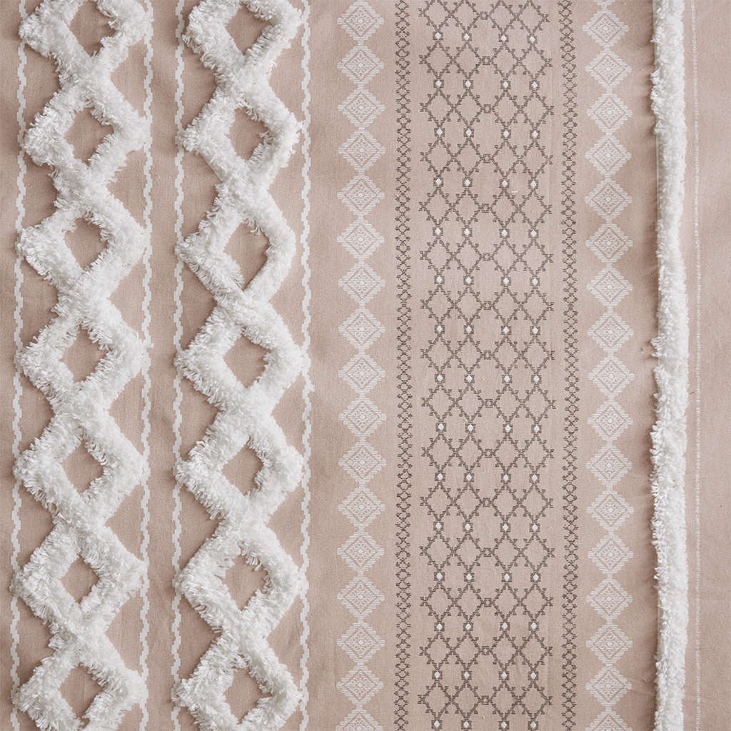 INK+IVY 100% Cotton Printed Curtain Panel with Chenille Stripe Lining Home Decor - Picture 31 of 34