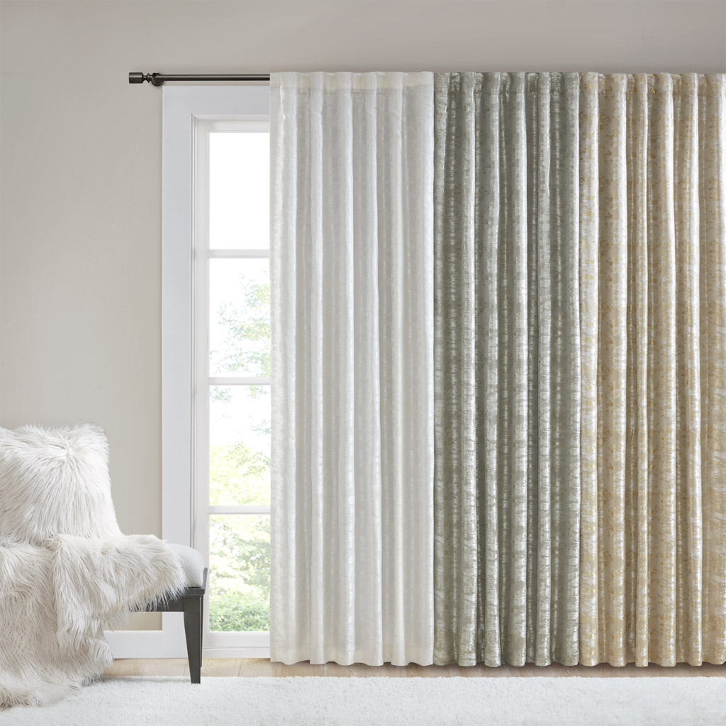 Fashion Jacquard Dual Face Lined Total Blackout Rod Pocket/Back Tab Window Panel - Picture 5 of 25