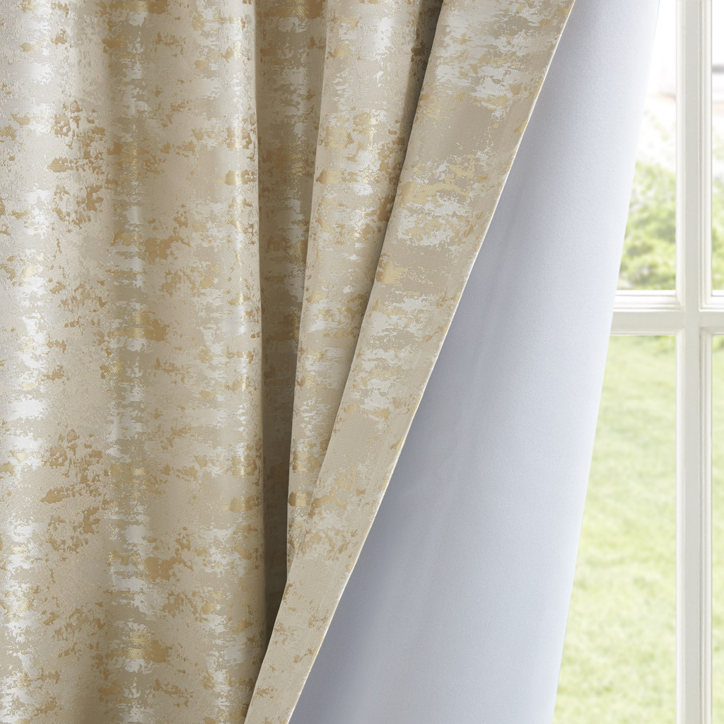 Fashion Jacquard Dual Face Lined Total Blackout Rod Pocket/Back Tab Window Panel - Picture 7 of 25