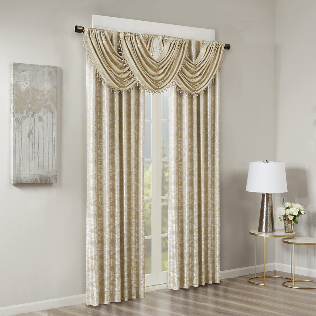 Fashion Jacquard Dual Face Lined Total Blackout Rod Pocket/Back Tab Window Panel - Picture 3 of 25