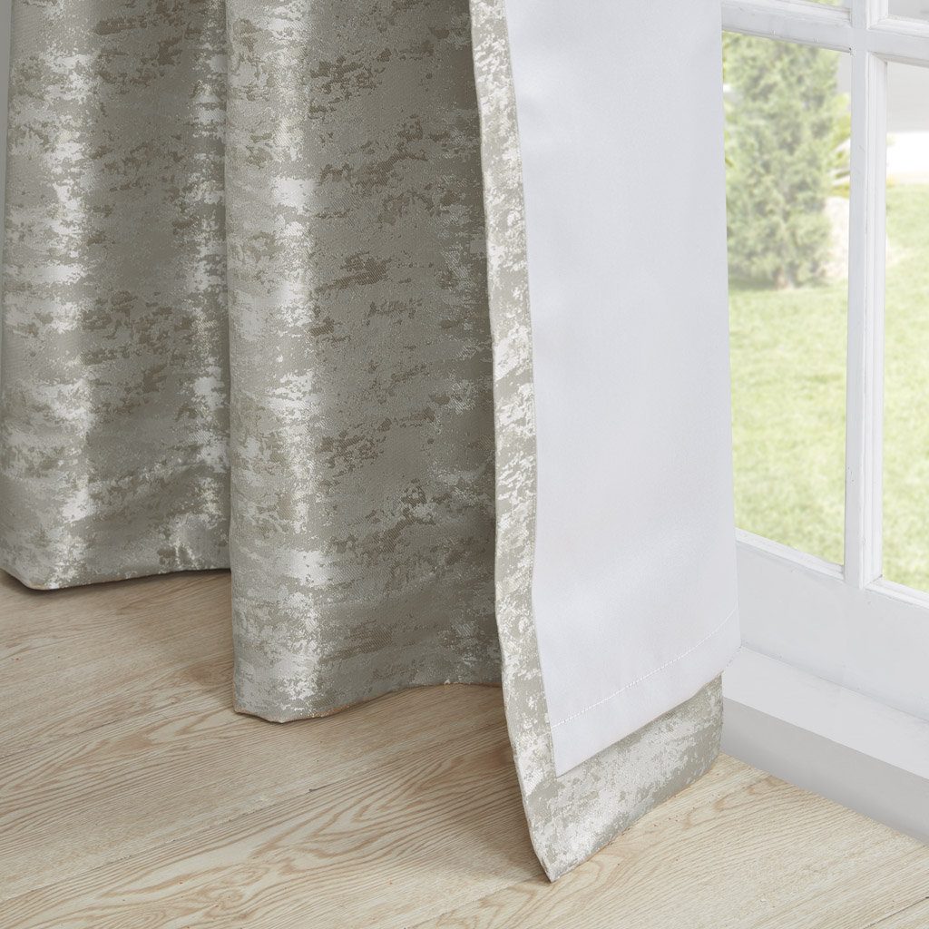 Fashion Jacquard Dual Face Lined Total Blackout Rod Pocket/Back Tab Window Panel - Picture 20 of 25