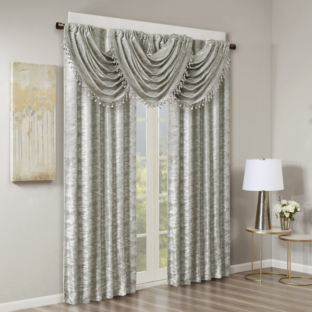 Fashion Jacquard Dual Face Lined Total Blackout Rod Pocket/Back Tab Window Panel - Picture 15 of 25