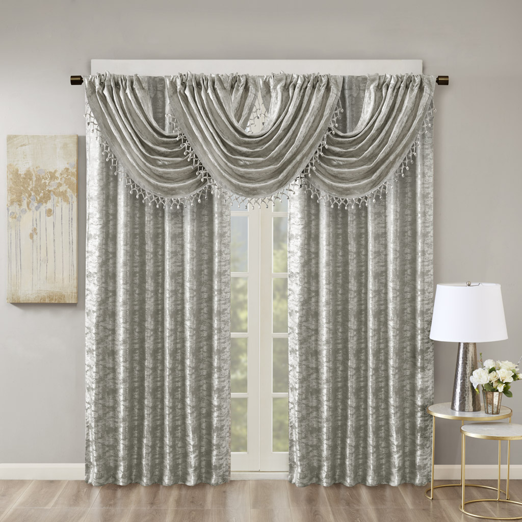 Fashion Jacquard Dual Face Lined Total Blackout Rod Pocket/Back Tab Window Panel - Picture 16 of 25