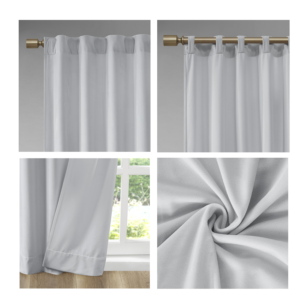 510 Design Colt Room Darkening Poly Velvet Rod Pocket/Back Tab Curtain Panel - Picture 13 of 53