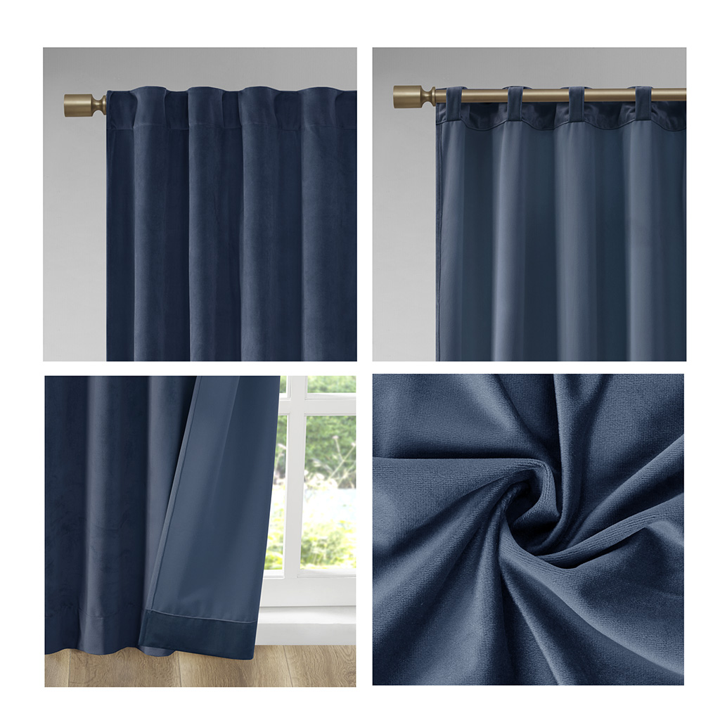 510 Design Colt Room Darkening Poly Velvet Rod Pocket/Back Tab Curtain Panel - Picture 23 of 53