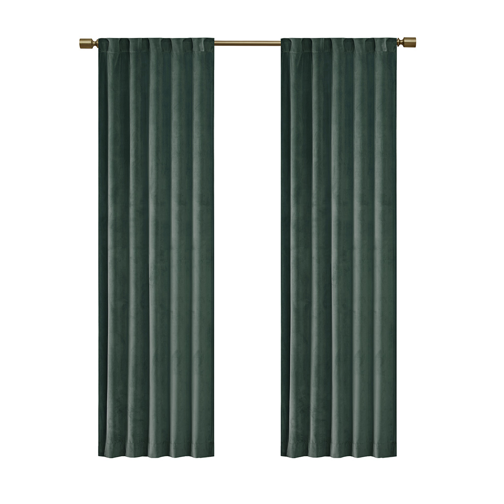 510 Design Colt Room Darkening Poly Velvet Rod Pocket/Back Tab Curtain Panel - Picture 46 of 53