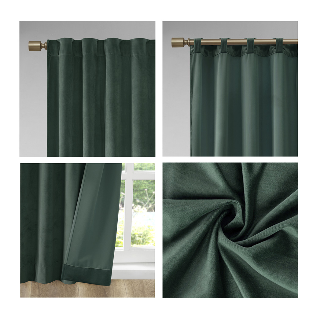510 Design Colt Room Darkening Poly Velvet Rod Pocket/Back Tab Curtain Panel - Picture 45 of 53