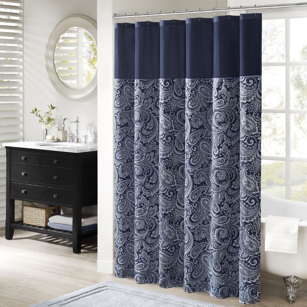 Madison Park Aubrey Jacquard Shower Curtain eBay