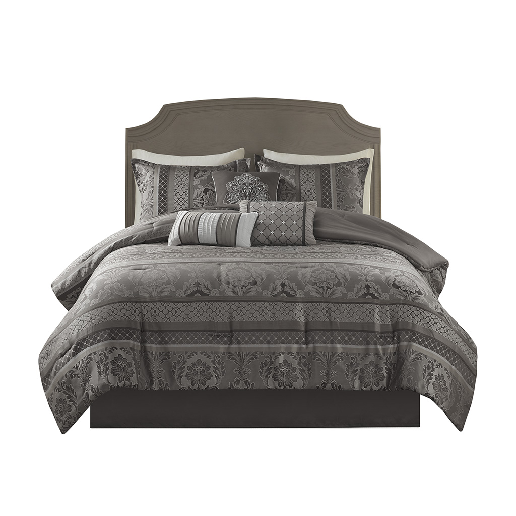 Madison Park Bellagio 7 Piece Jacquard Comforter Set eBay