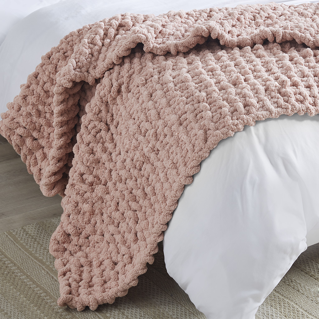 Madison Park Chenille Chunky Knit Throw eBay